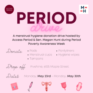 The Period Drive. Donate a Sanitary Pad.